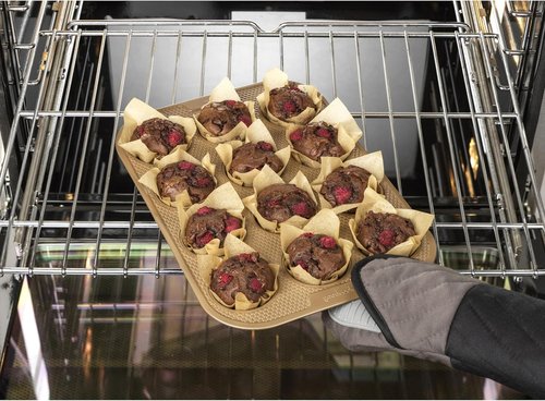GoodCook BestBake Nonstick Muffin Pan - Textured Carbon Steel, 12-Cup, Bronze Finish