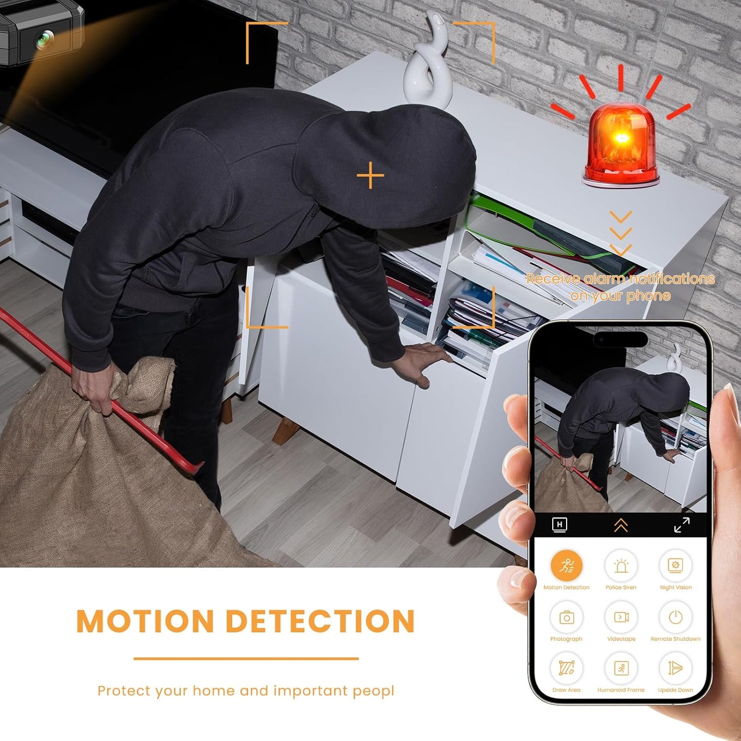 Terura 0.9 Inch Only Hidden Camera Mini Small Micro WiFi HD Cameras Home Indoor Use Night Vision Motion Detection Wide