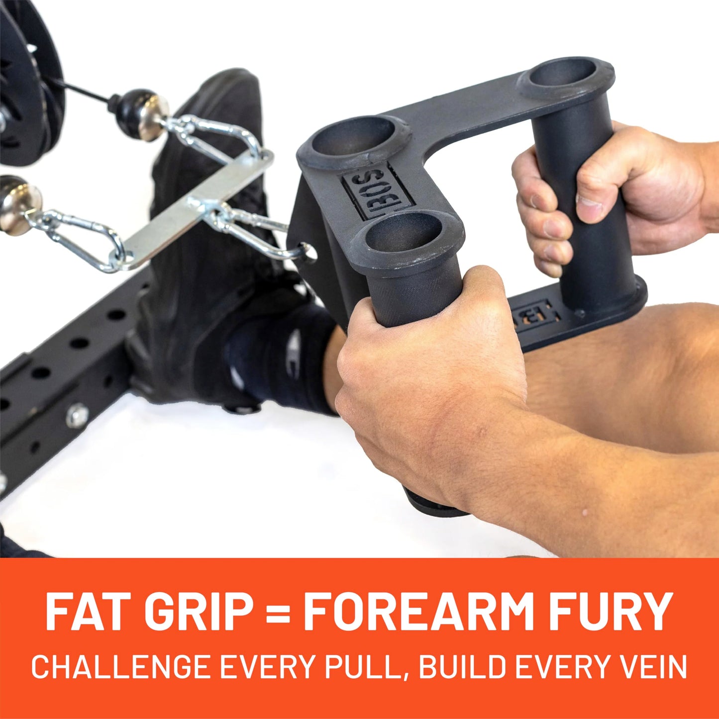 Bells of Steel T Bar Row Attachment Fat Bar Cable Machine Attachment, LAT Pull Down Attachment, LAT Pull Down Bar, Thick Diameter Home Gym Accessories