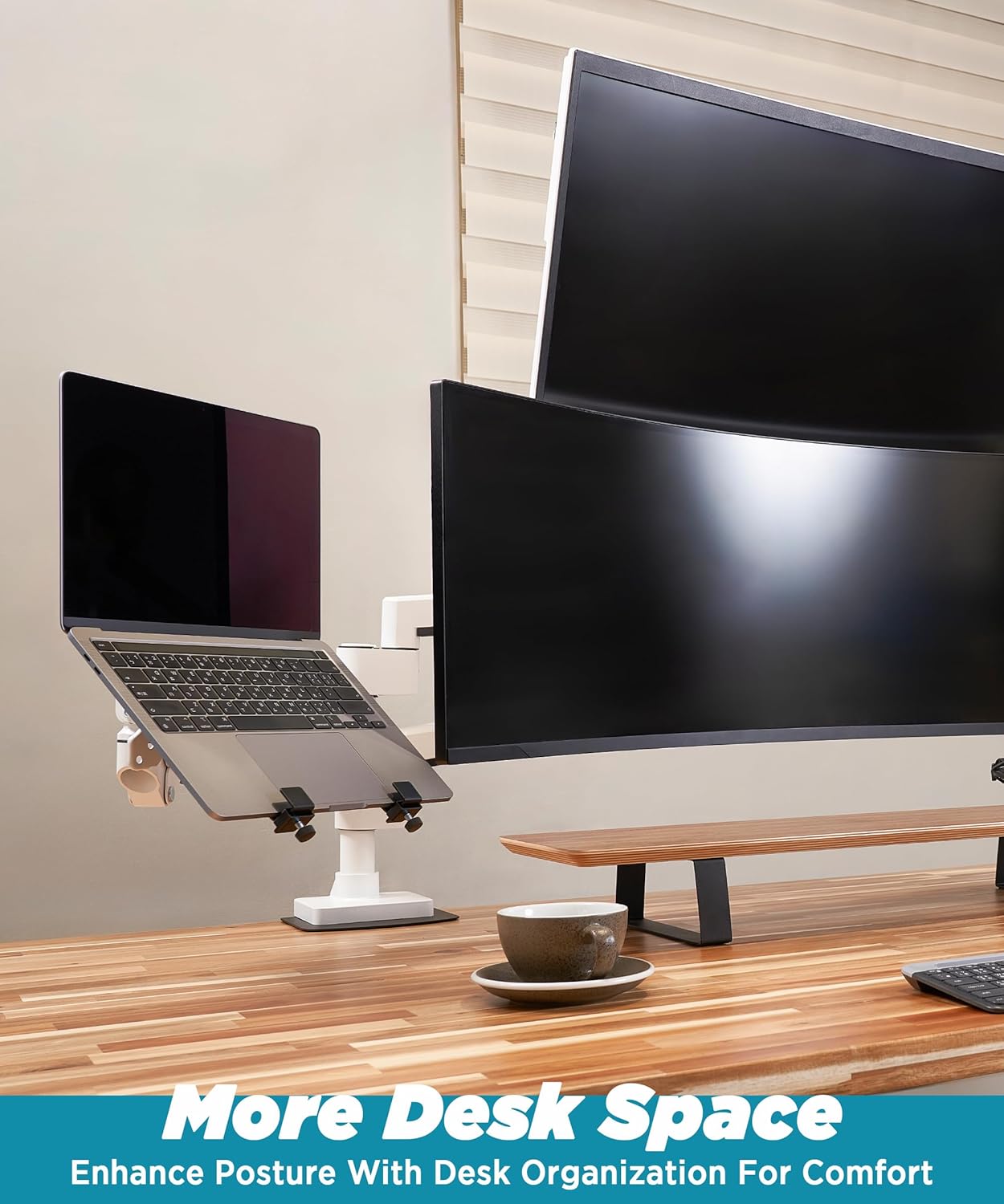 ULTRARM 75/100 29lbs Laptop Tray Steel Notebook Holder for Monitor Arm Desk Mount Stand Fits VESA Mounting Holes