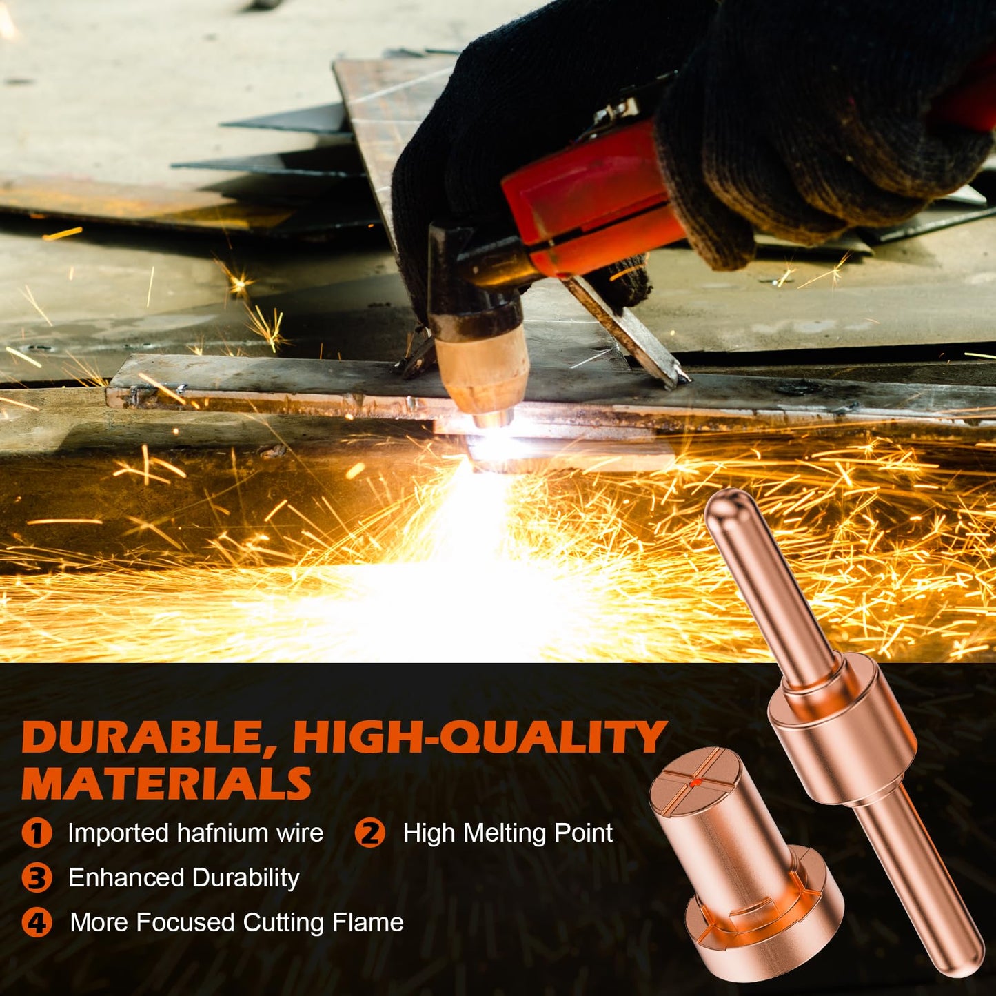 60PCS PT31 Plasma Cutter Consumables, High-Quality Cutting Performance Nozzles, Electrodes & Tips for CUT-40, CUT-50, CT-312Plasma Cutters, Precision Fit Plasma Cutter Torch PT-31 JG-40 LG-40