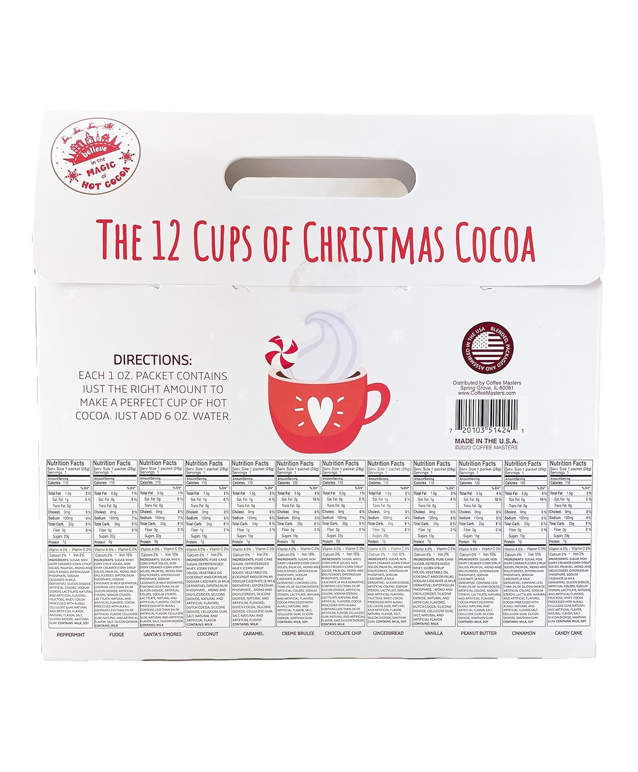 Skiennix Christmas Coffee & Hot Chocolate Gift - 12 Varieties Advent Calendar for Kids & Adults