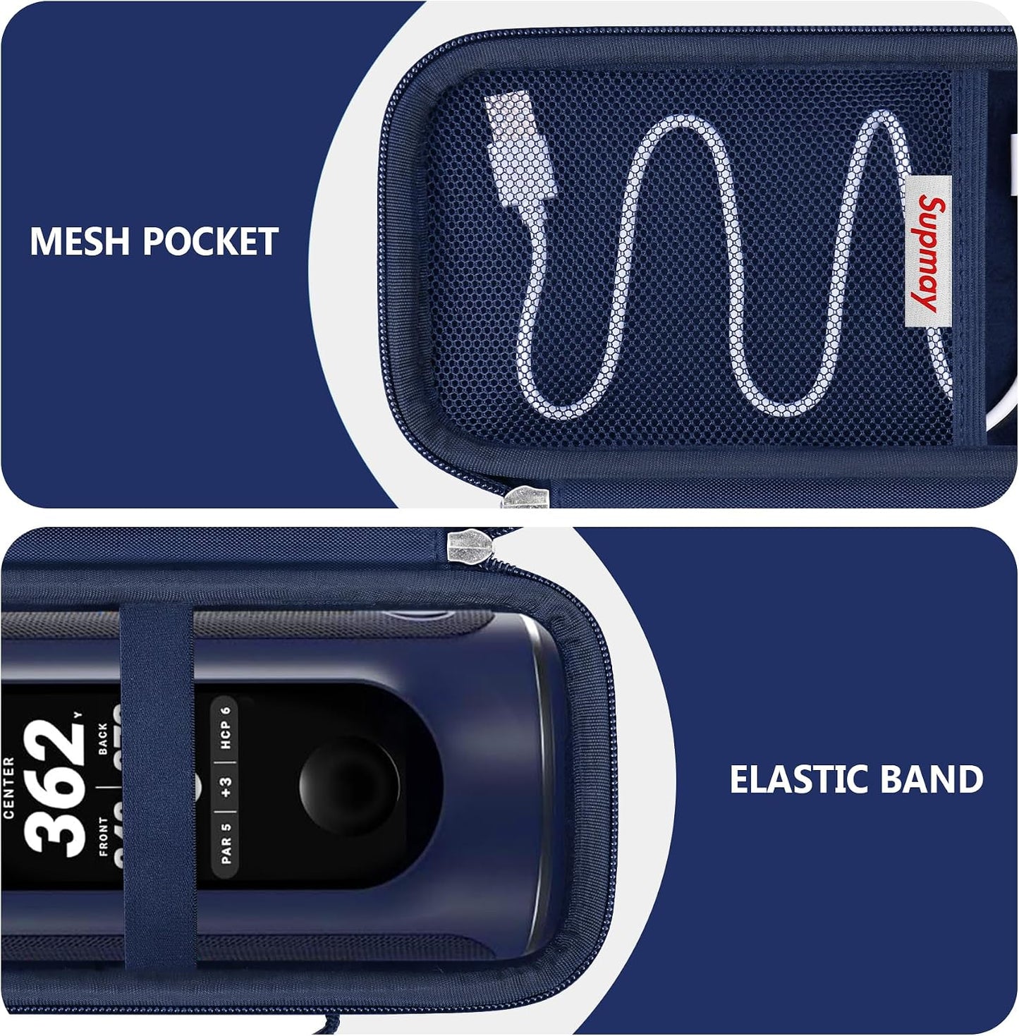 Supmay Hard Carrying Case for Blue Tees Golf Player+ / Golf Player Pro GPS Speaker with Touch Screen Display, GPS