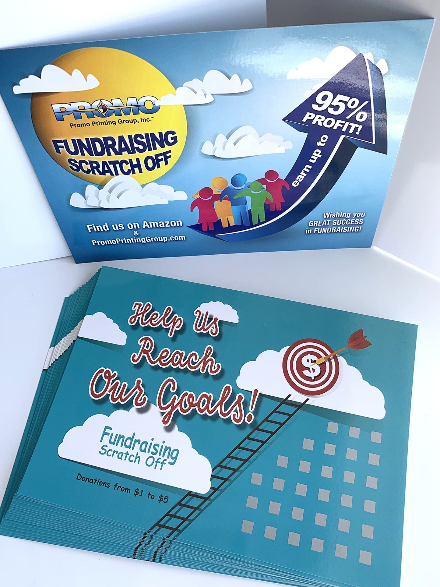 Help Us Reach Our Goals Fundraising Scratch Off Cards (20 Cards)- Raise $2,000. You Keep All The Profit!…