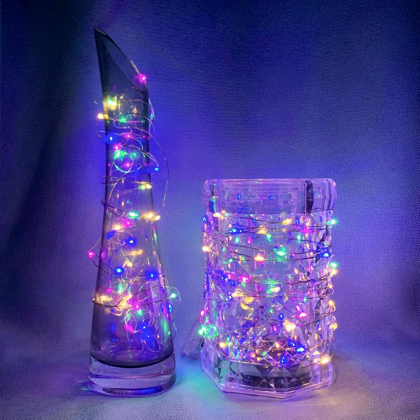 Skiennix 50 Pack Fairy Lights - 7Ft 20 LED Twinkle String Lights | Battery Operated & Waterproof for Parties, Weddings, and Decor - Rainbow Pastel