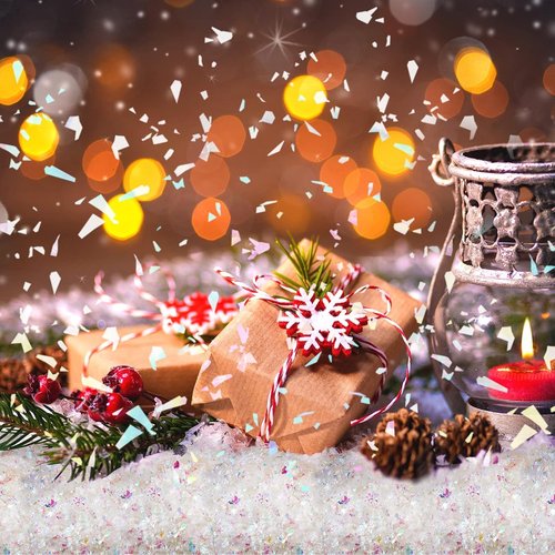 Kasyat Fake Snow Powder - Christmas Decoration Craft Filler | 400g White & AB Color