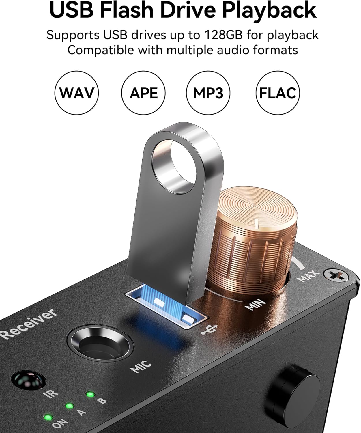 Rylithon 6.0 3.5mm/RCA, Bluetooth Receiver, Hi-Fi Adapter with Wireless Long-Range Low-Latency, Suitable for Home Audio