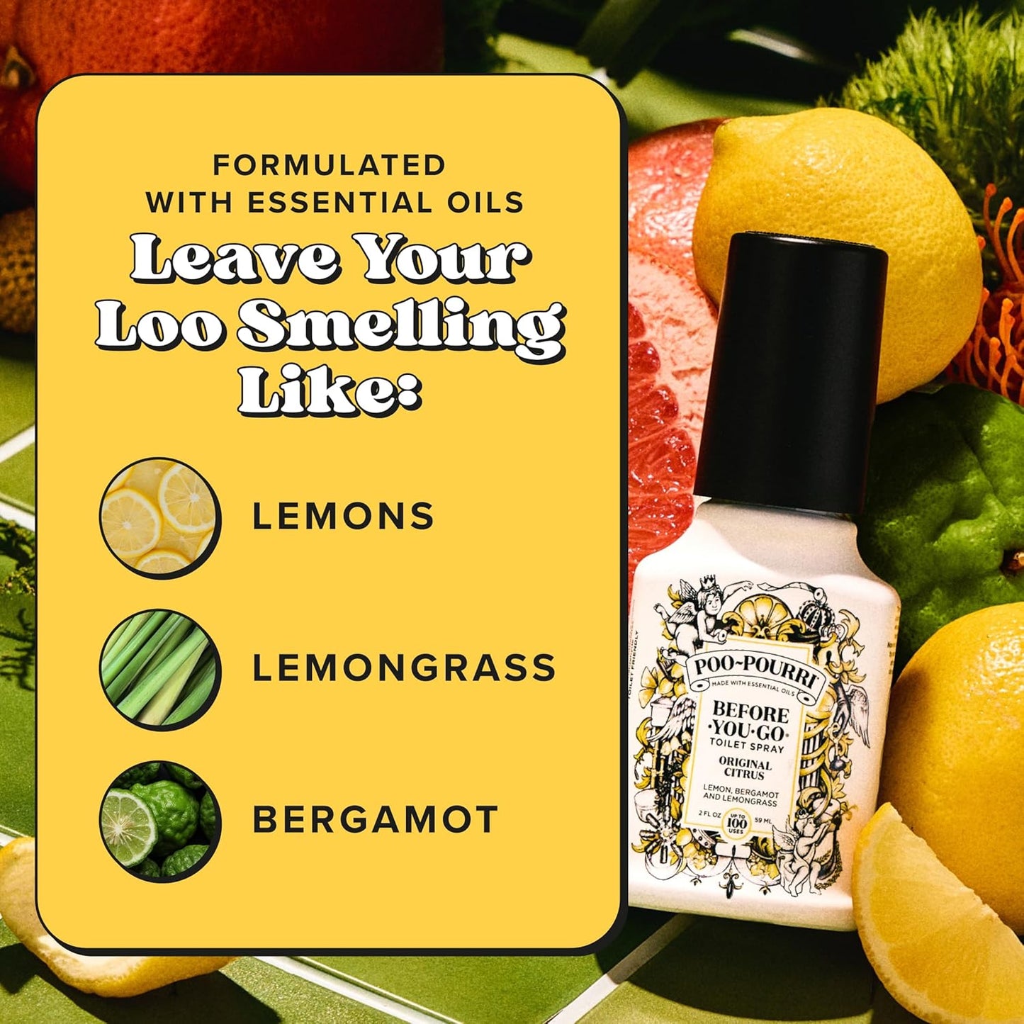Poo-Pourri Before-You-Go Toilet Spray Bundle | Original Citrus 2 Fl Oz & Travel Size 1 Fl Oz