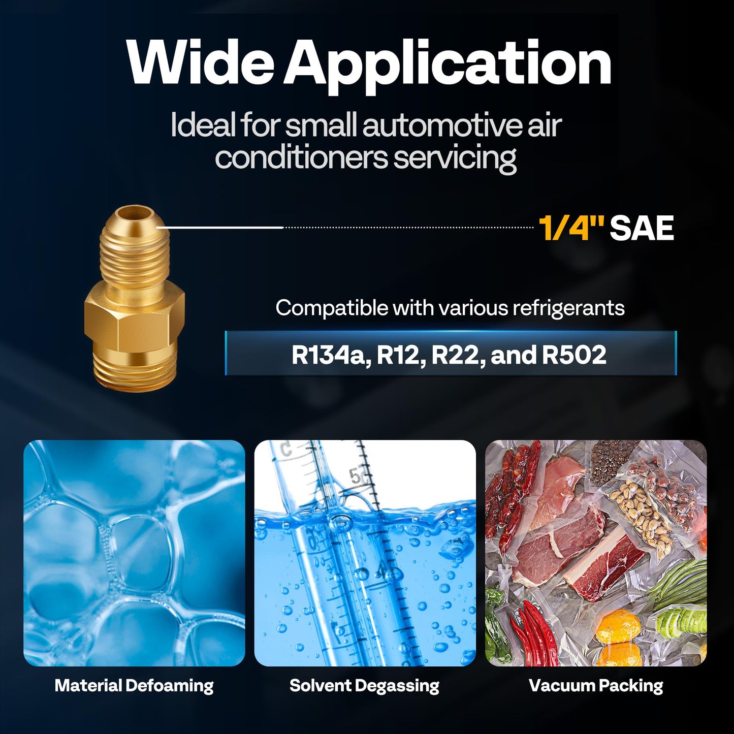 VIVOHOME 3.5 CFM 1/4 HP 110V Single Stage HVAC Vacuum Pump for R134a R12 R22 R502 R410a Systems, Auto AC Vacuum Pump for Air Conditioner Servicing Resin Degassing with Oil Bottle