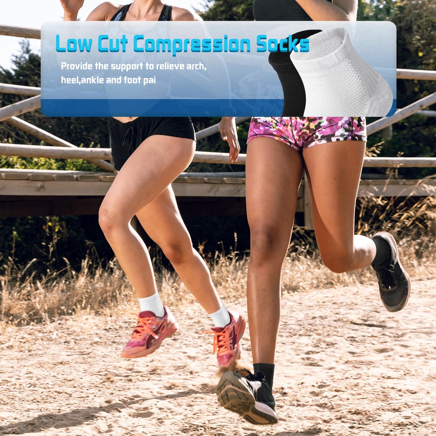Iseasoo Copper Ankle Compression Socks - Low Cut Arch Support Socks for Men & Women, Running, Nurses, Plantar Fasciitis Socks Running Training Gym Workout Fitness Athletic Performance Wear (L/XL)
