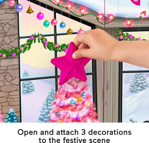 Fisher-Price Little People Barbie Advent Calendar - 24 Christmas Figures & Playset for Toddlers