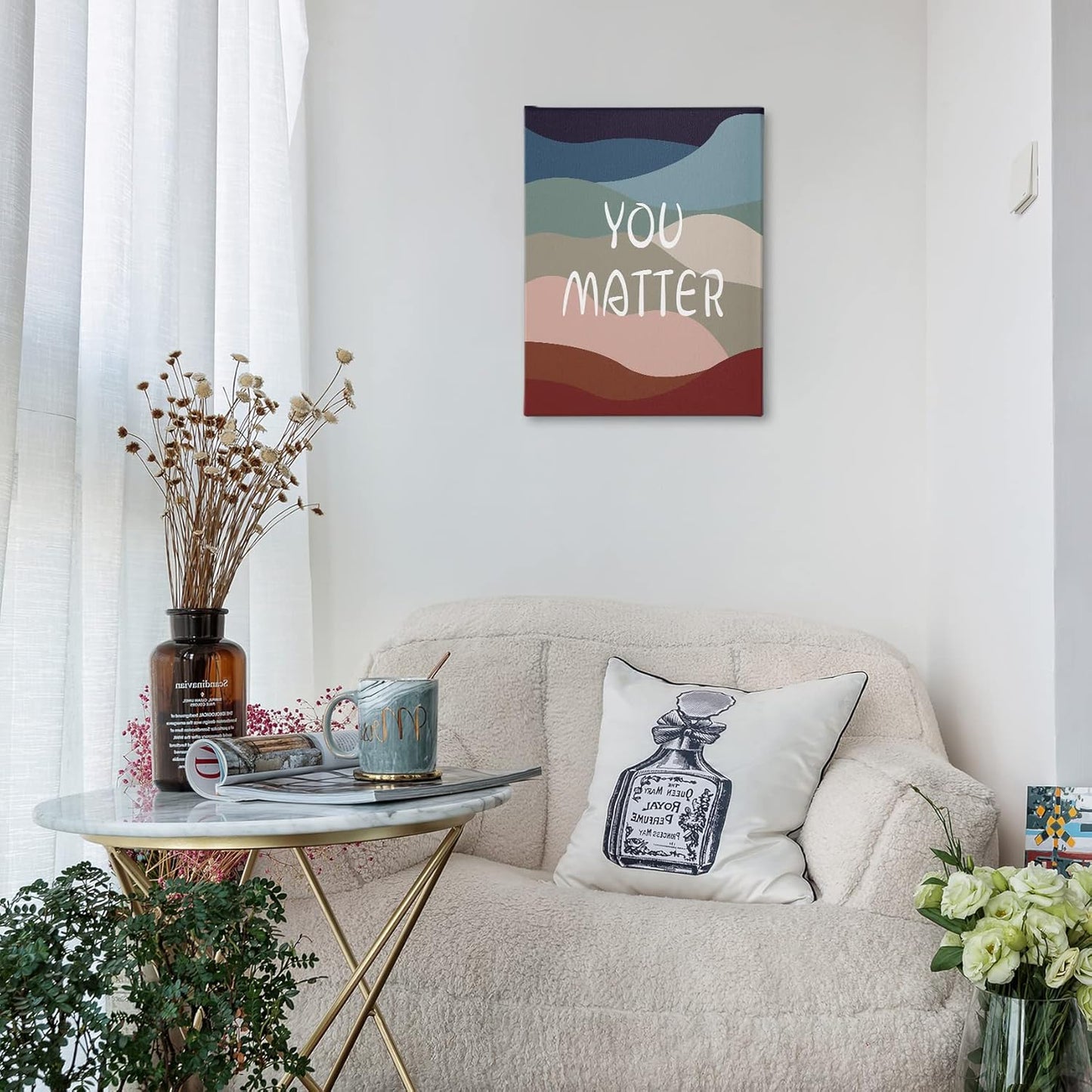 PHAMTE You Matter Inspirational Quote Wall Art - Motivational Canvas Print for Home & Office (11x14 Inch)