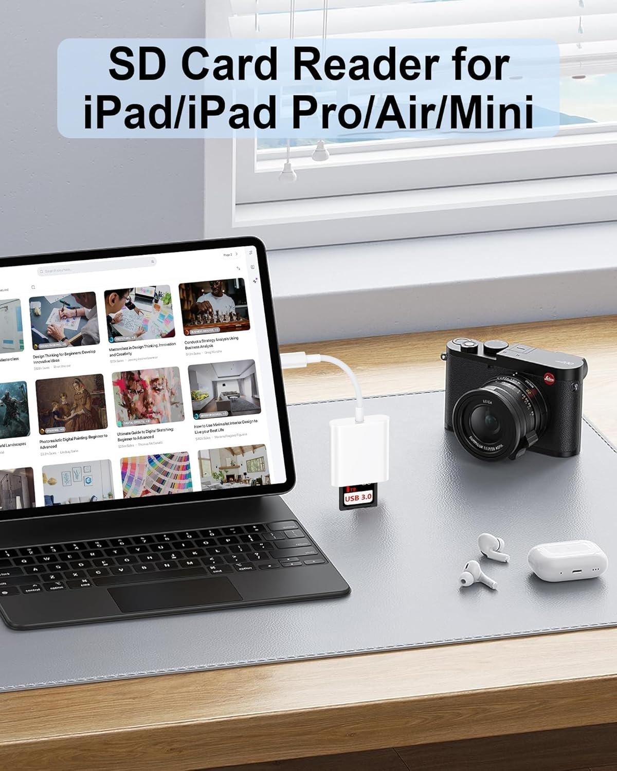 AILKIN 17/17e/17Pro/16e/16Pro, 3.0 S26, SD Card Reader Type C for iPhone MacBook, iPad Pro, USB C Micro SD Card Reader