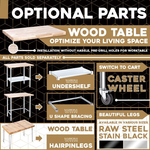 DuraSteel Solid Wood Table Top - 24 x 12 Butcher Block Countertop - Natural Maple Slab Wood Cutting Board for Kitchen Workbench Desk Top, Large Charcuterie Boards Counter Round Chopping Wooden Bamboo