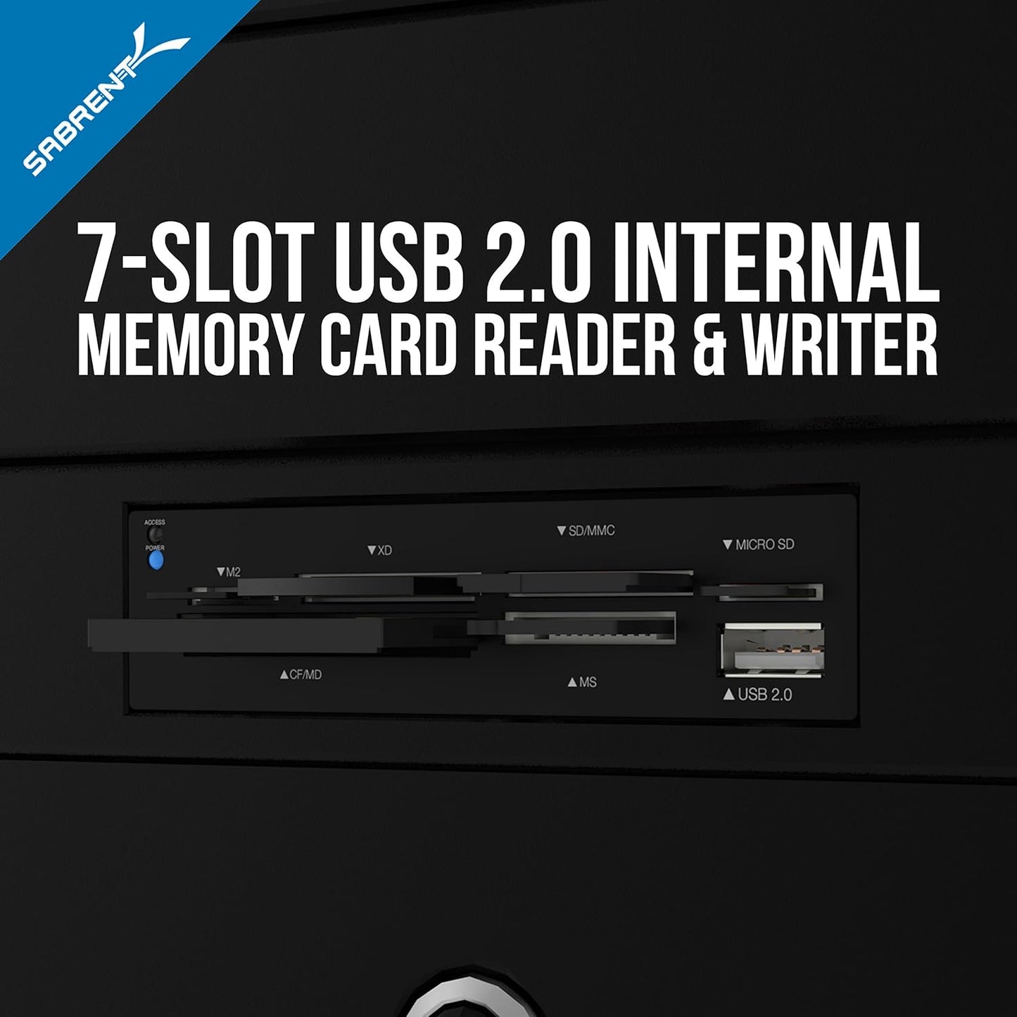 SABRENT 74 1 3.5 Inch in Internal Flash Media Card Reader/Writer with USB Port (CR-USNT)