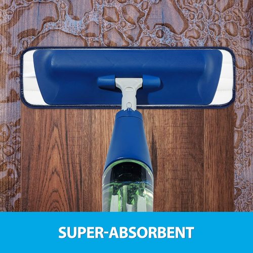 Mr. Scrub Microfiber Cleaning Pads - 3 Pack for Bona Mop | Reusable, Super-Absorbent, 18 Inch
