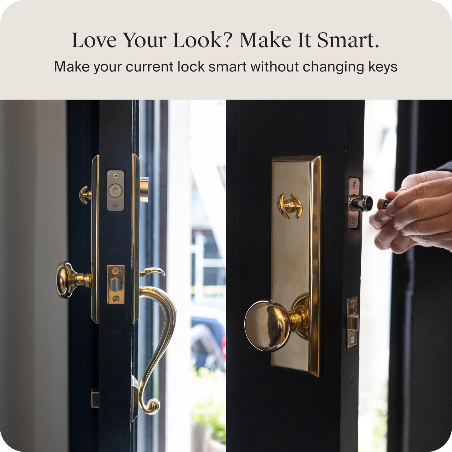 Level Bolt Smart Deadbolt - Make Your Lock Smart Without Changing Keys or Hardware - Matter-Over-Thread - Keyless & Remote Access via Apple, Alexa, Google Home, SmartThings