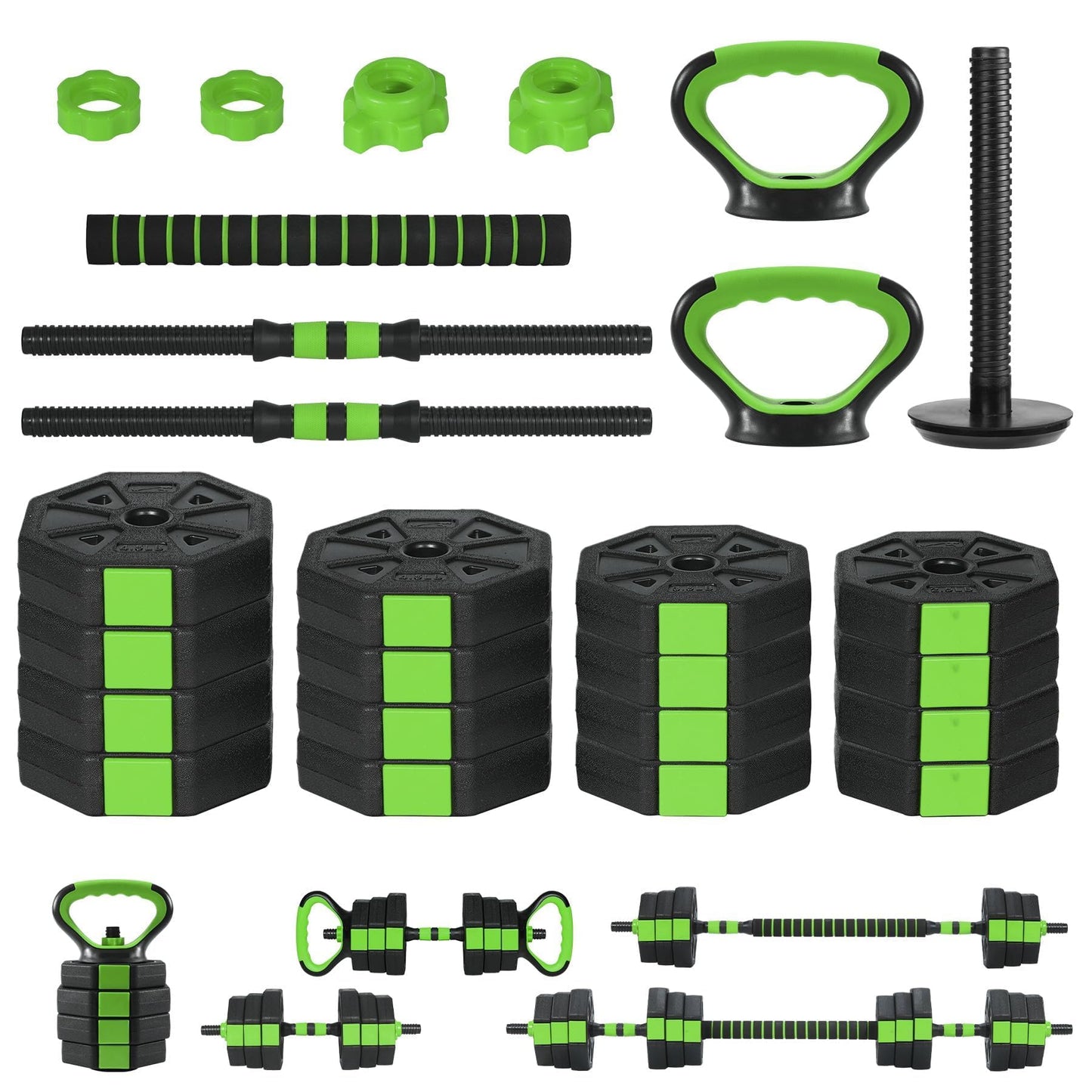 Adjustable Dumbbells, 44/66/88Lbs Free Weight Set with Connector, 4 In1 Weight Dumbbell Set Used As Kettlebells, Barbell, Push Up Stand, Fitness Exercise for Home Gym Suitable Men/Women