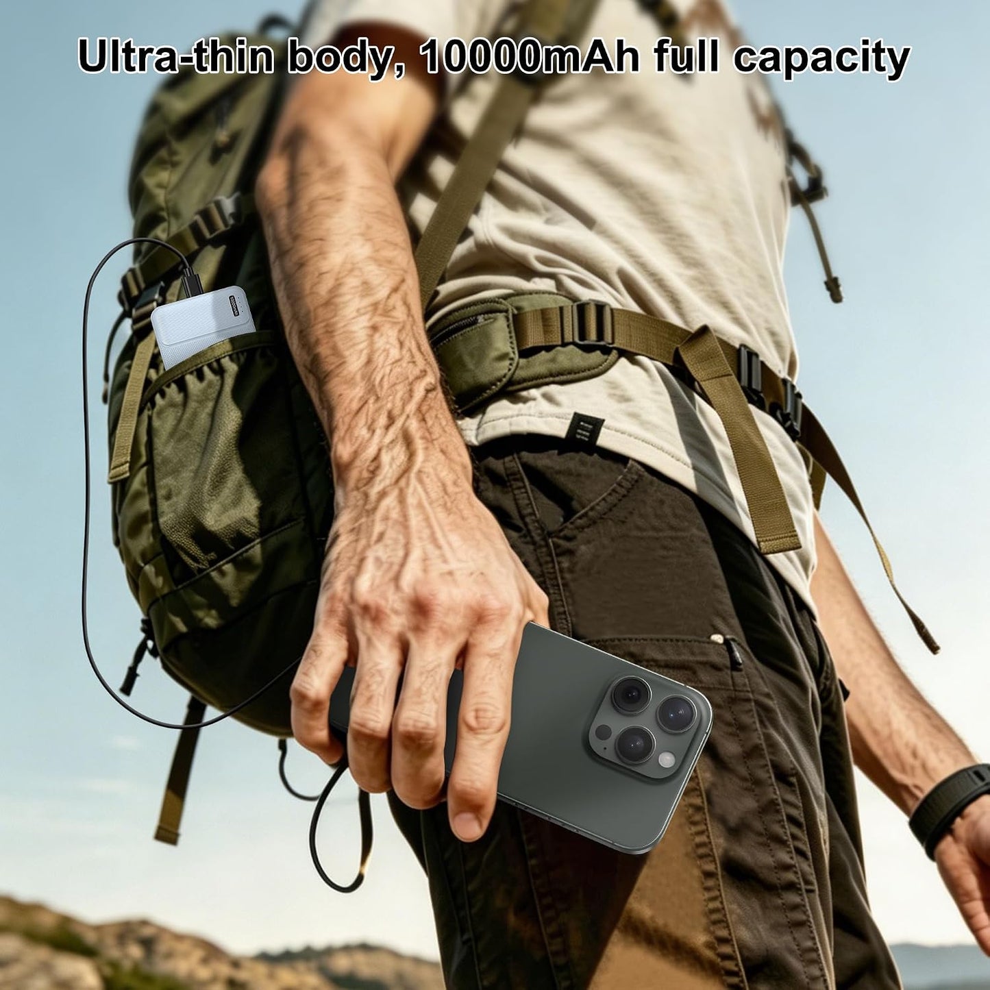 AsperX 2-Pack 10000mAh Pack USB C Output Portable Charger Power Bank Fast Charging, Portable Phone Charger External