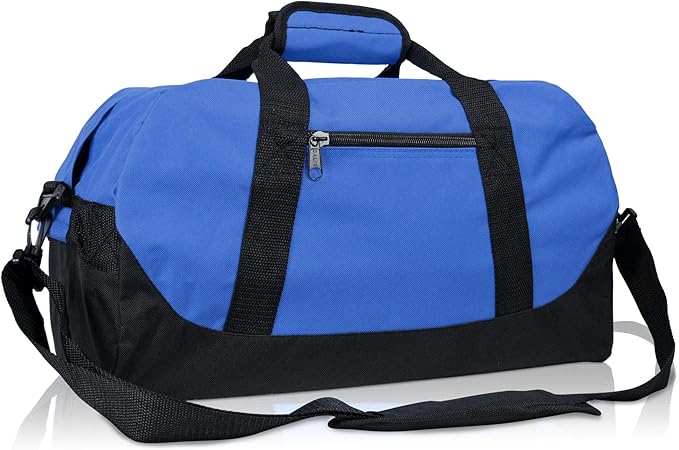 DALIX 18" Two Tone Duffle Bag Medium Black Red Blue Gold Pink Purple Gray