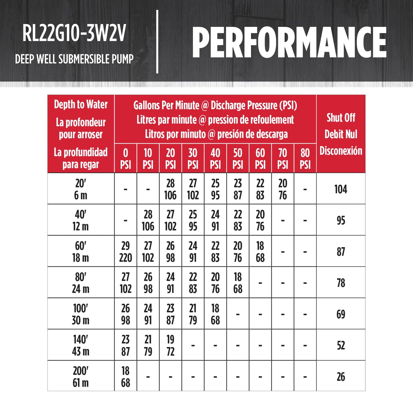 Red Lion RL22G10-3W2V 4-inch Submersible Deep Well Pump with Control Box, 1 HP, 22 GPM, 3-Wire, 230-Volt, Steel, 14942409
