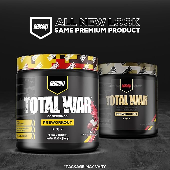 REDCON1 Total War Pre Workout, Rainbow Candy - Beta Alanine + Citrulline Malate Keto Friendly Preworkout for Men & Women with 320mg of Caffeine - Fast Acting (30 Servings)