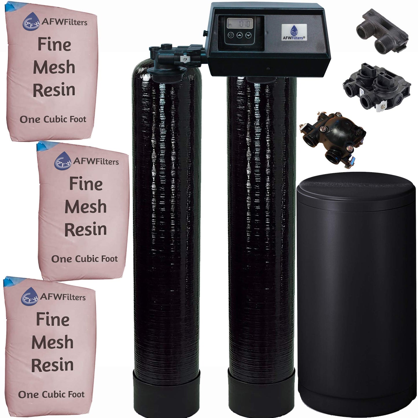 48k Digital Dual Tank Alternating IRON PRO Water Softener with Fleck 9100SXT (3/4")