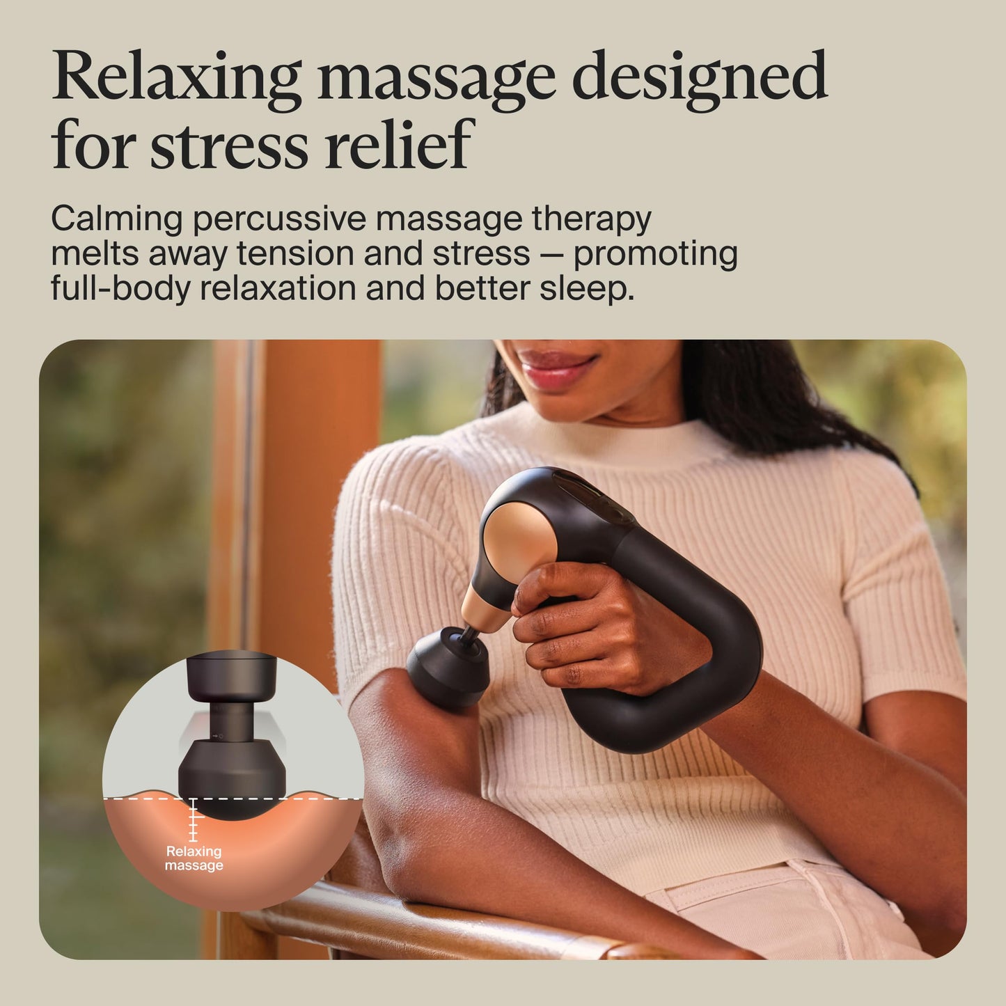 TheraGun Sense (2nd Generation) Massage Gun by Therabody - Relaxing Massage Gun with Built-in Guided Routines for Easy Stress Relief, Tension & Sleep