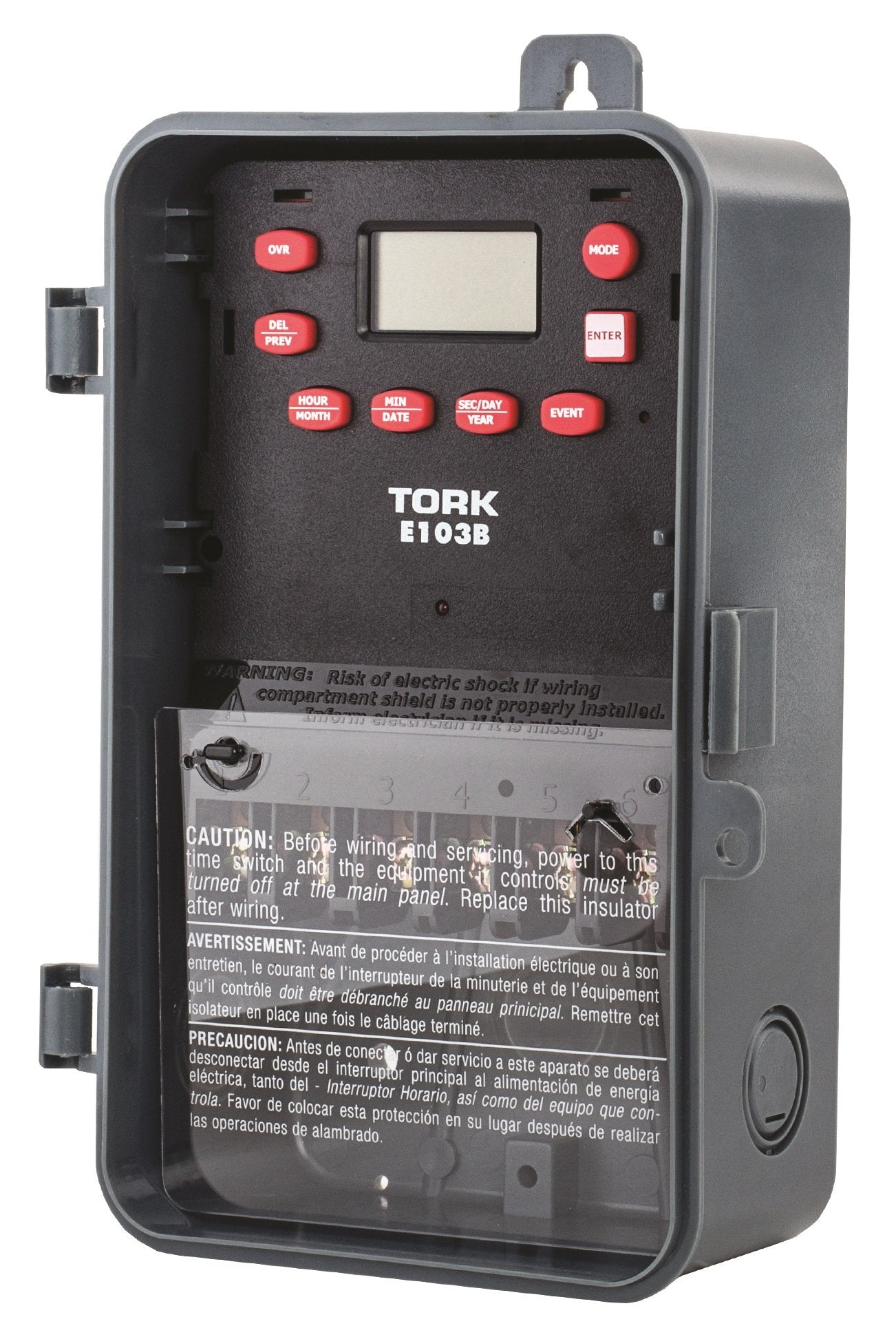 NSI Multipurpose Control 24 Hour Time Switch, 120-277 VAC Input Supply, 1 Channel, DPST Output Dry Contact, Pounds (E103B)