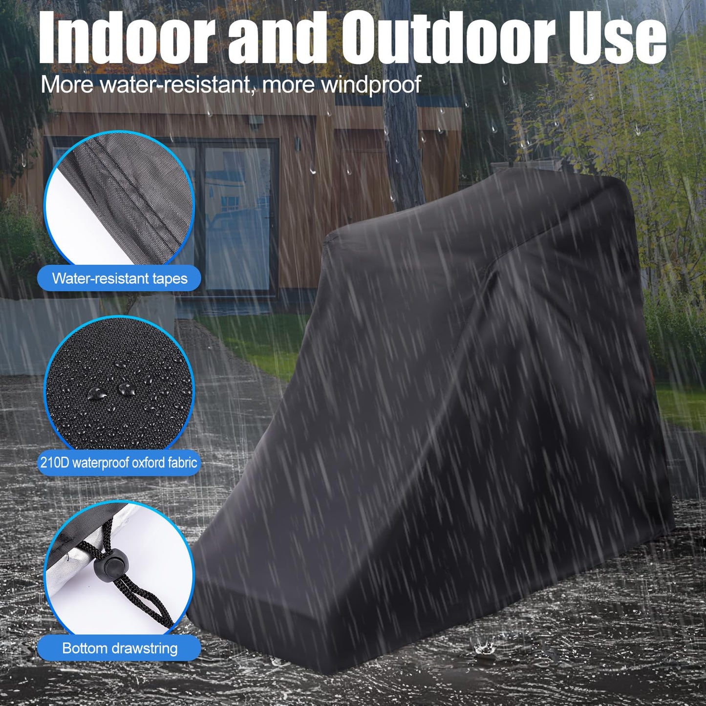 HOMEE Treadmill Cover Waterproof Outdoor 78" x 37"x 59", Heavy-Duty Fitness Equipment Protection Cover, Protects Treadmills from Dust, Moisture, Scratches for Home Gym, Fits Most Treadmill