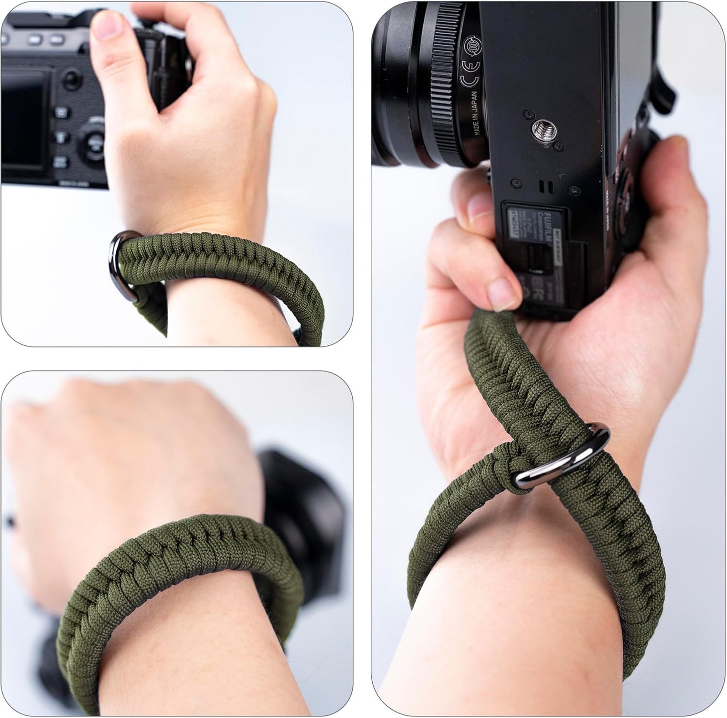 AQAREA Quick Release Wrist Strap for DSLR and Mirrorless Cameras - Green