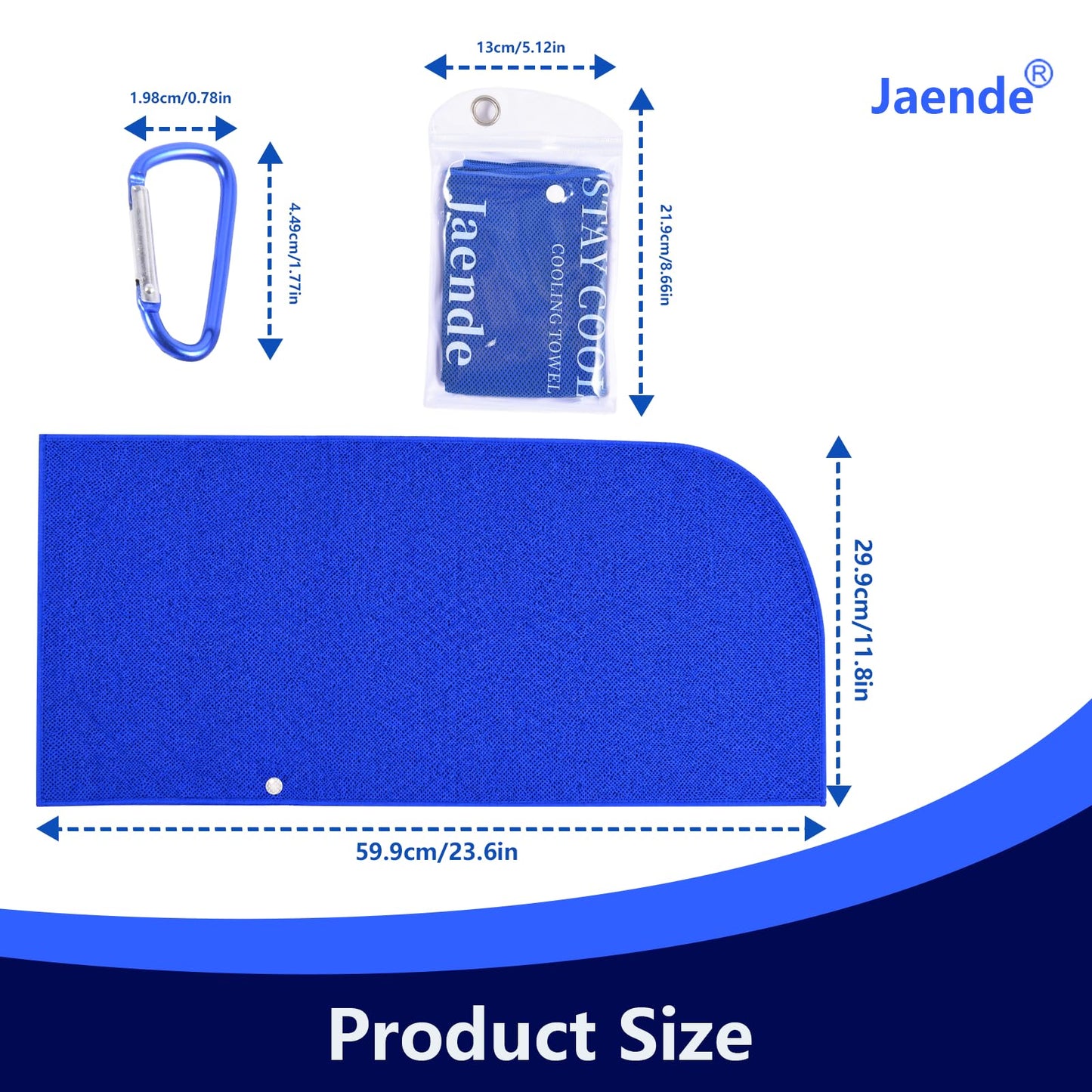 Jaende 3Pack Cooling Hoodie Towel, UPF 50+ Sun Protection Ice Towel, Instant Cooling Towels for Neck and Face, Perfect for Sports, Gym, Workout, Yoga, Running & Hot Weather