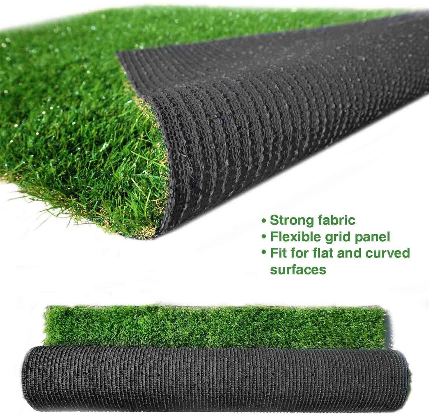 LITA Realistic Deluxe Artificial Grass Synthetic Thick Lawn Turf Carpet (7 FT x 15 FT (105 Square FT))