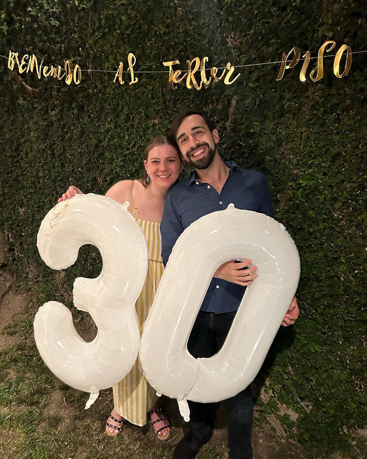 Translucent White Number 30 Balloon - 40 Inch 30th Birthday Decorations for Men & Women