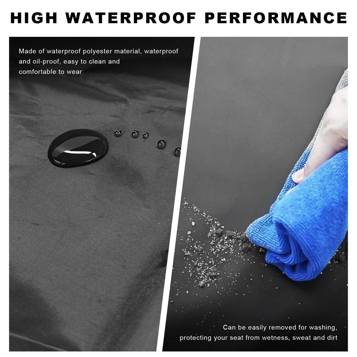 JNXIJ 2PCS Car Seat Cover Protector, Waterproof Sweatproof Auto Protective Front Seat Cover, Universal Washable Vehicle Bucket Seats Protector for Gym Workout Running Swimming Hiking