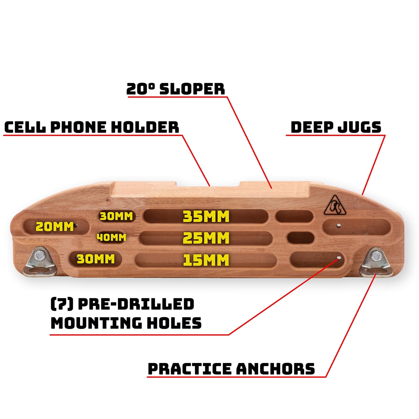 Danger Buddies USA-Made Wood Hangboards - The Ultimate Wooden Rock Climbing Hangboards/Fingerboards (BuddyBoard)