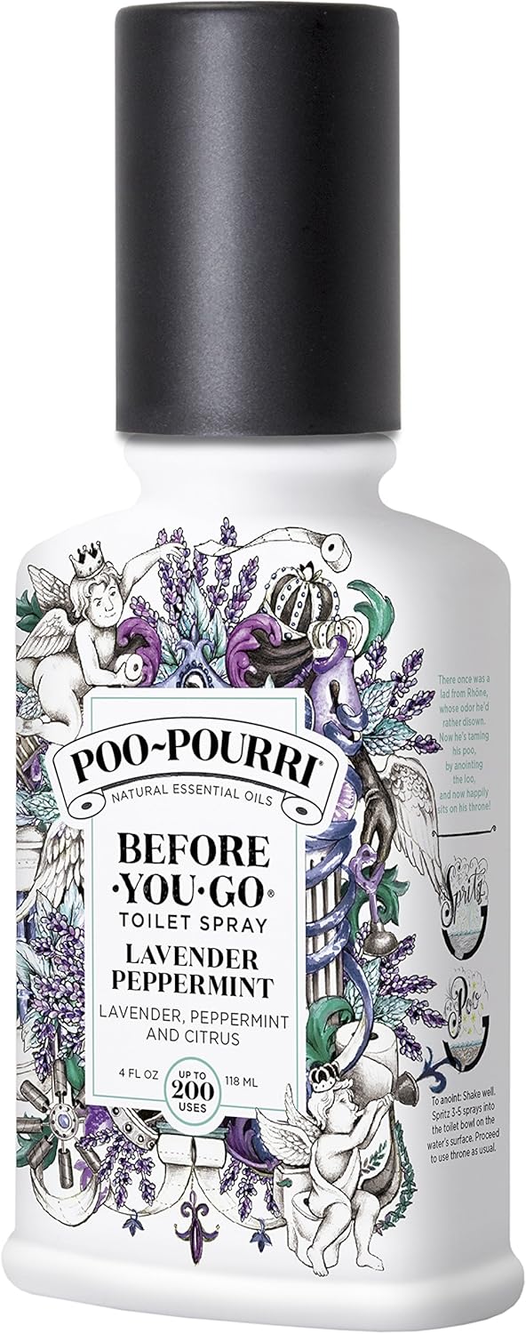 Poo-Pourri Toilet Spray - Lavender Peppermint Scent | 4 Fl Oz for Odor Elimination
