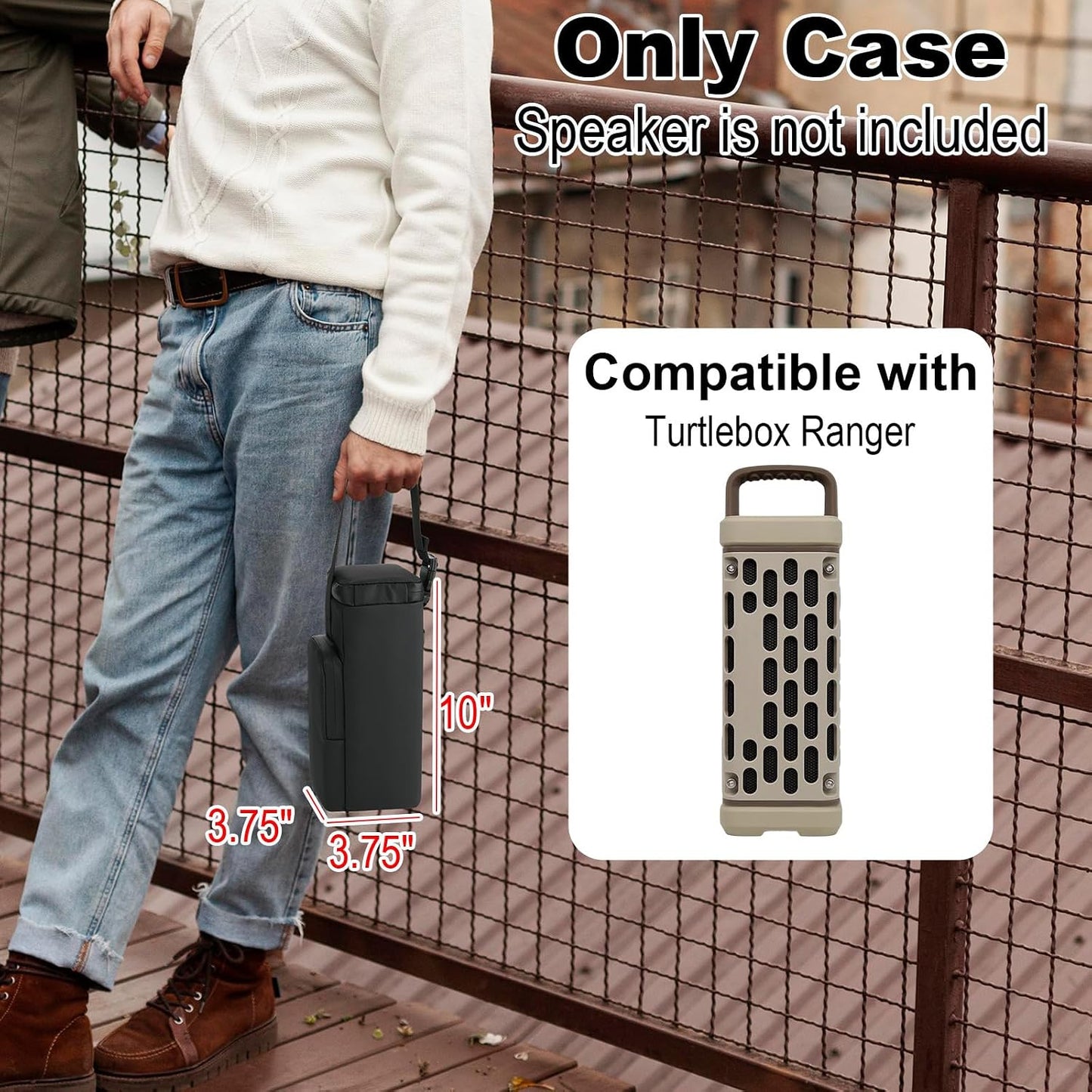 TXEsign Travel Carrying Bag for Turtlebox Ranger Outdoor Portable Speaker, Carrying Protective Case with Detachable