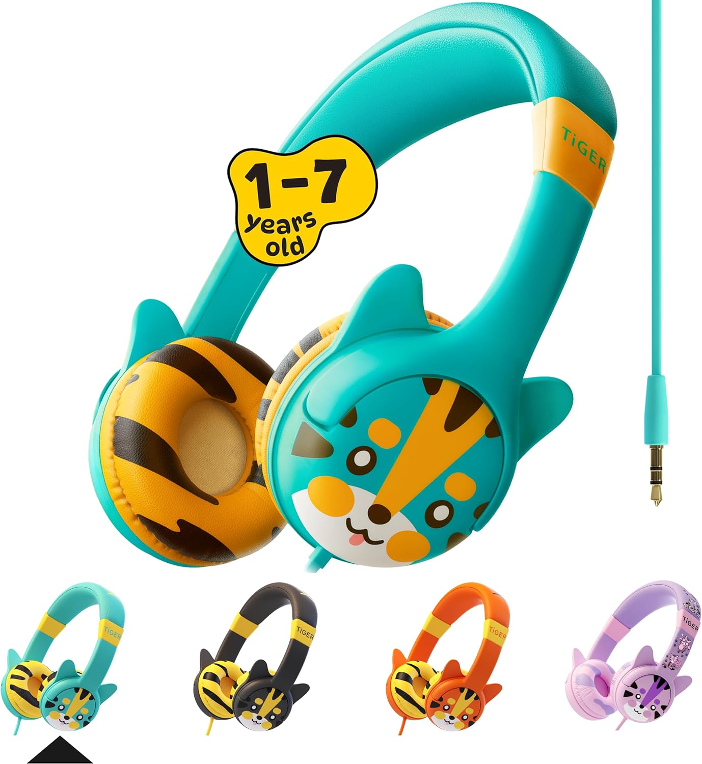1-7 85dB Headset Kidrox Wired Toddler Headphones for Years Old Volume Limited Baby Headphones for Plane and Car Travel