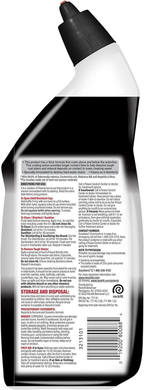 Lysol Toilet Bowl Cleaner - Lime & Rust Remover with 10X Cleaning Power | 48oz (2X24oz)