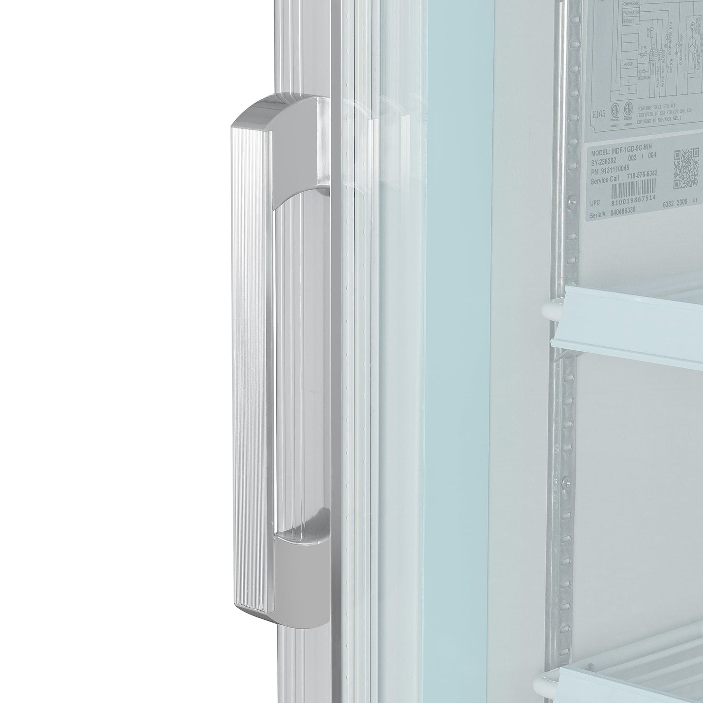 KoolMore 26 in. Commercial One Glass Door Display Upright Freezer Merchandiser in White 9 Cu. Ft. (MDF-1GD-9C-WH)