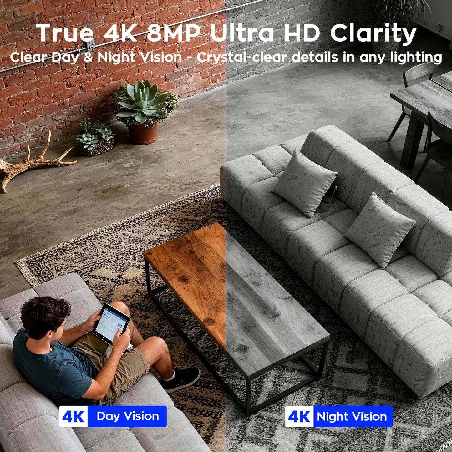 xmartO 4K 8MP Heavy-Duty WiFi 6 Security Camera System Bundle, 10-Channel NVR & 10 Heavy-Duty 8MP Plug-in AI PTZ Wireless Cameras, 2-Way Audio, IP66 Weatherproof, Long Range WiFi6, 0 Monthly Fee