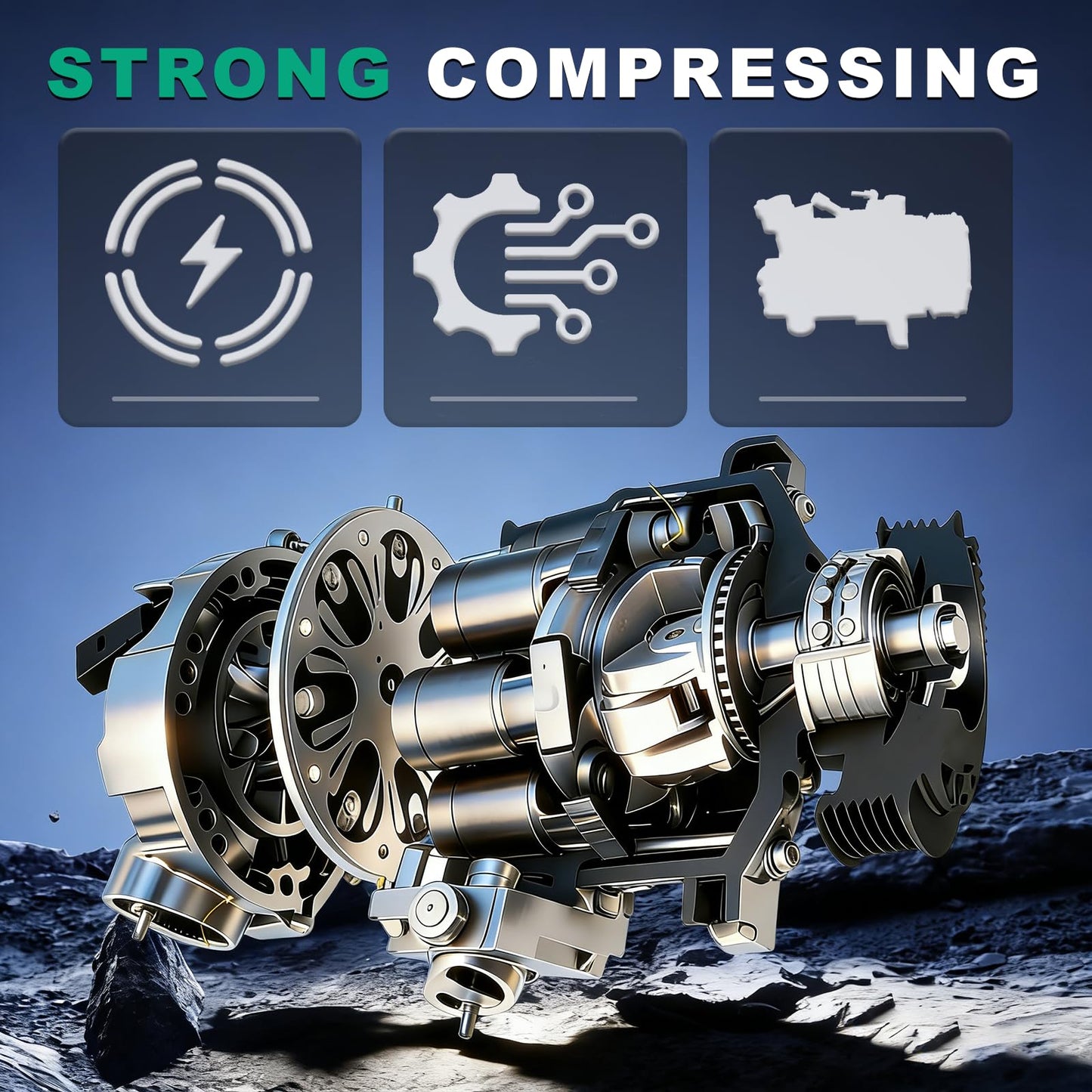 QKVBKAU 92600-3SH0A AC Compressor Compatible with Nissan Sentra L4 1.8L 2013-2019 Replacement # 92600-3SH1A 92600-3SH1B 92600-3SH1C Air conditioner Compressor with Pre-Filled Oil