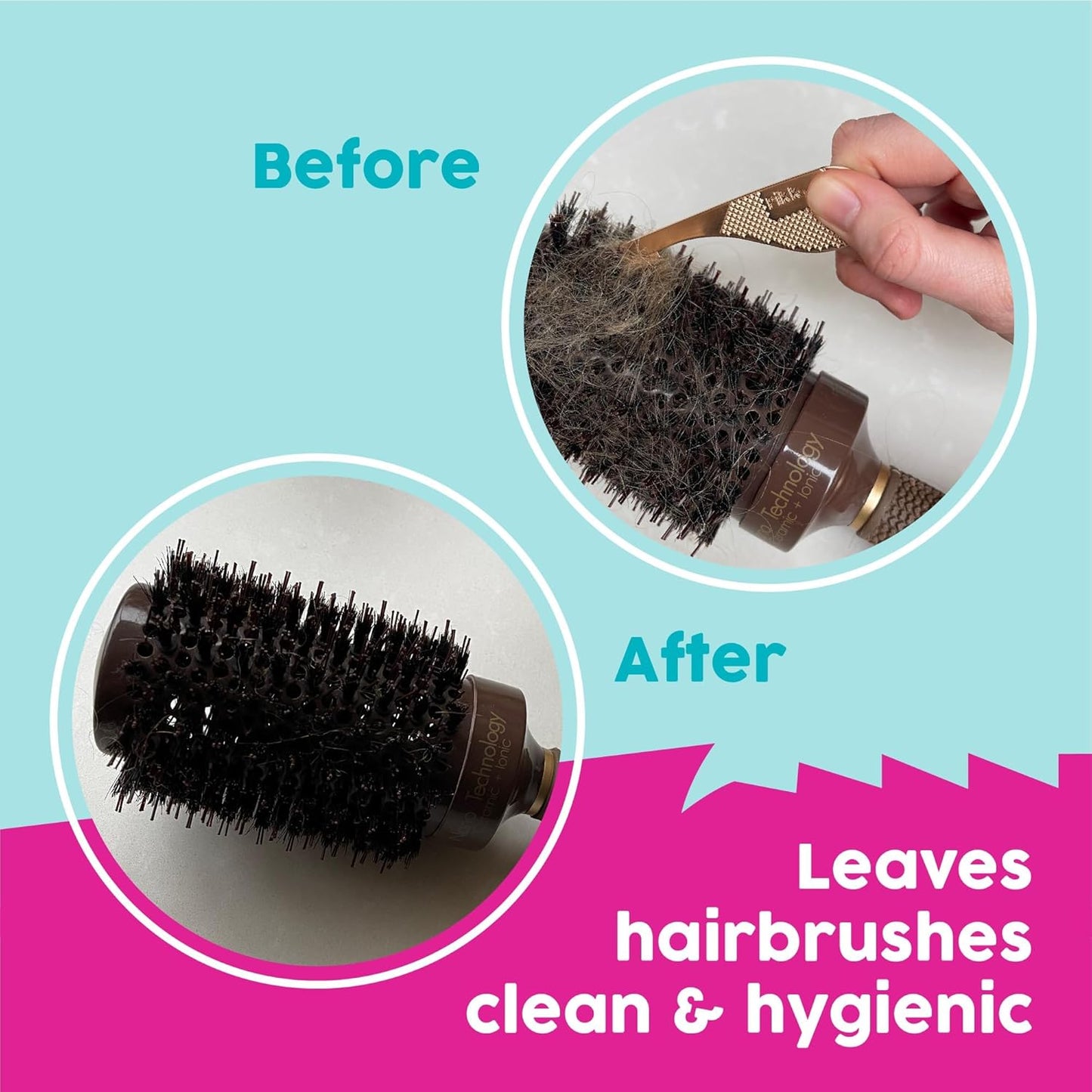 Pikk-it Vacuum Hair Brush Cleaner Tool - Effortlessly Removes Pet & Human Hair | Single/Twin Pack