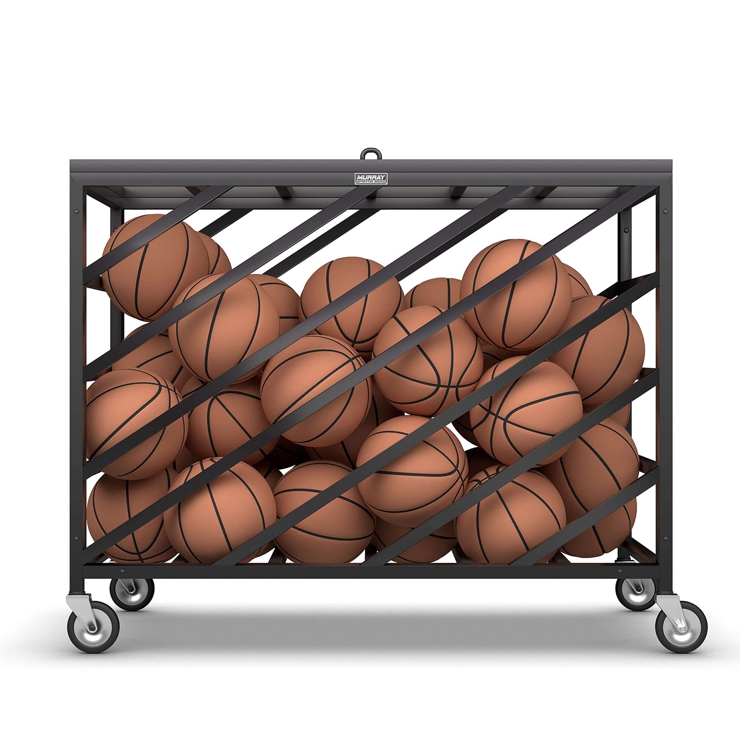 Murray Sporting Goods Premium Portable Ball Storage Locker | Basketball or Volleyball Storage Ball Cart with Wheels