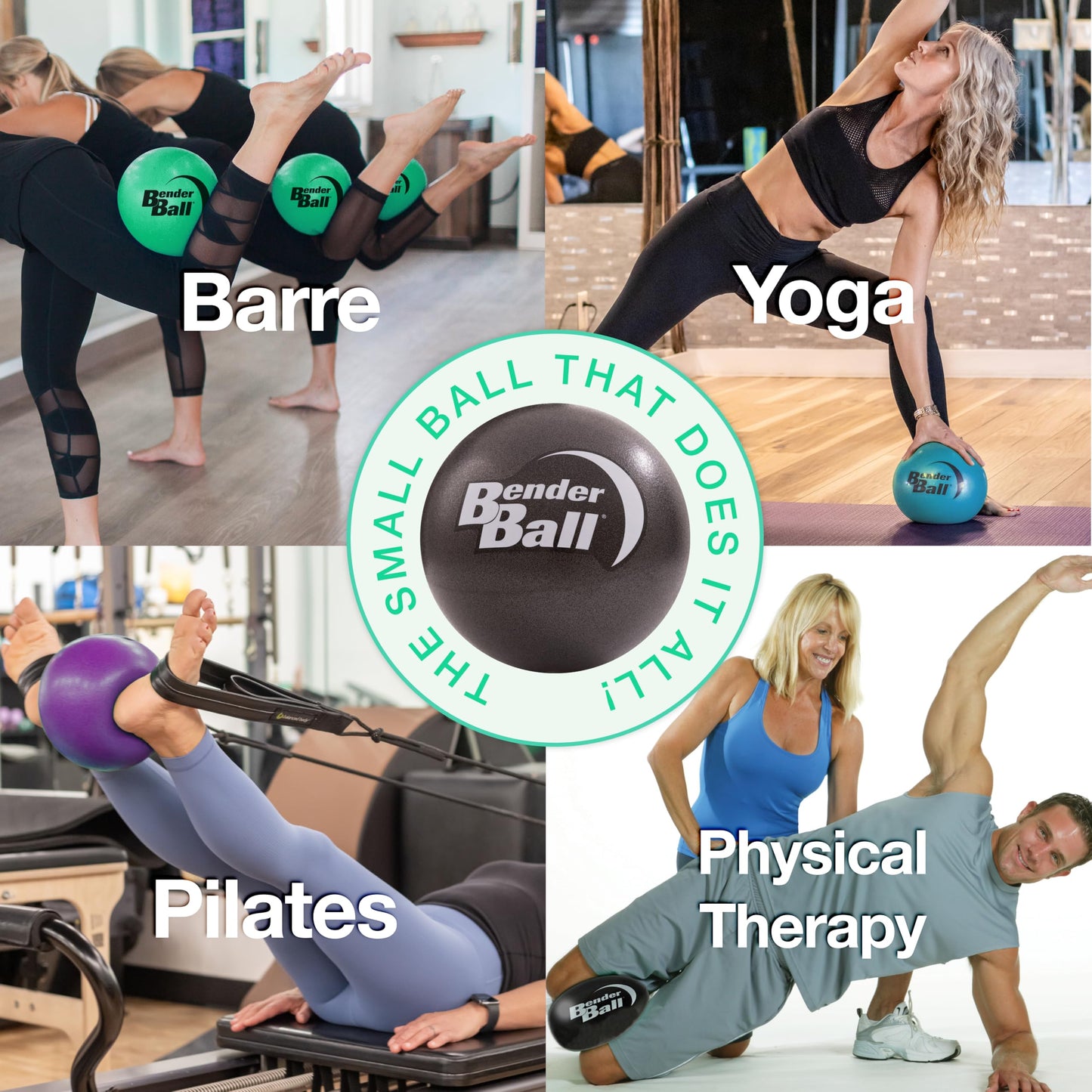 The Original 9 inch Pilates Ball - Black - Exercise Ball for Abs, Core & Back - Workout Ball for Home Gym and Fitness Routines - Easy to Carry in Gym Bag or Luggage