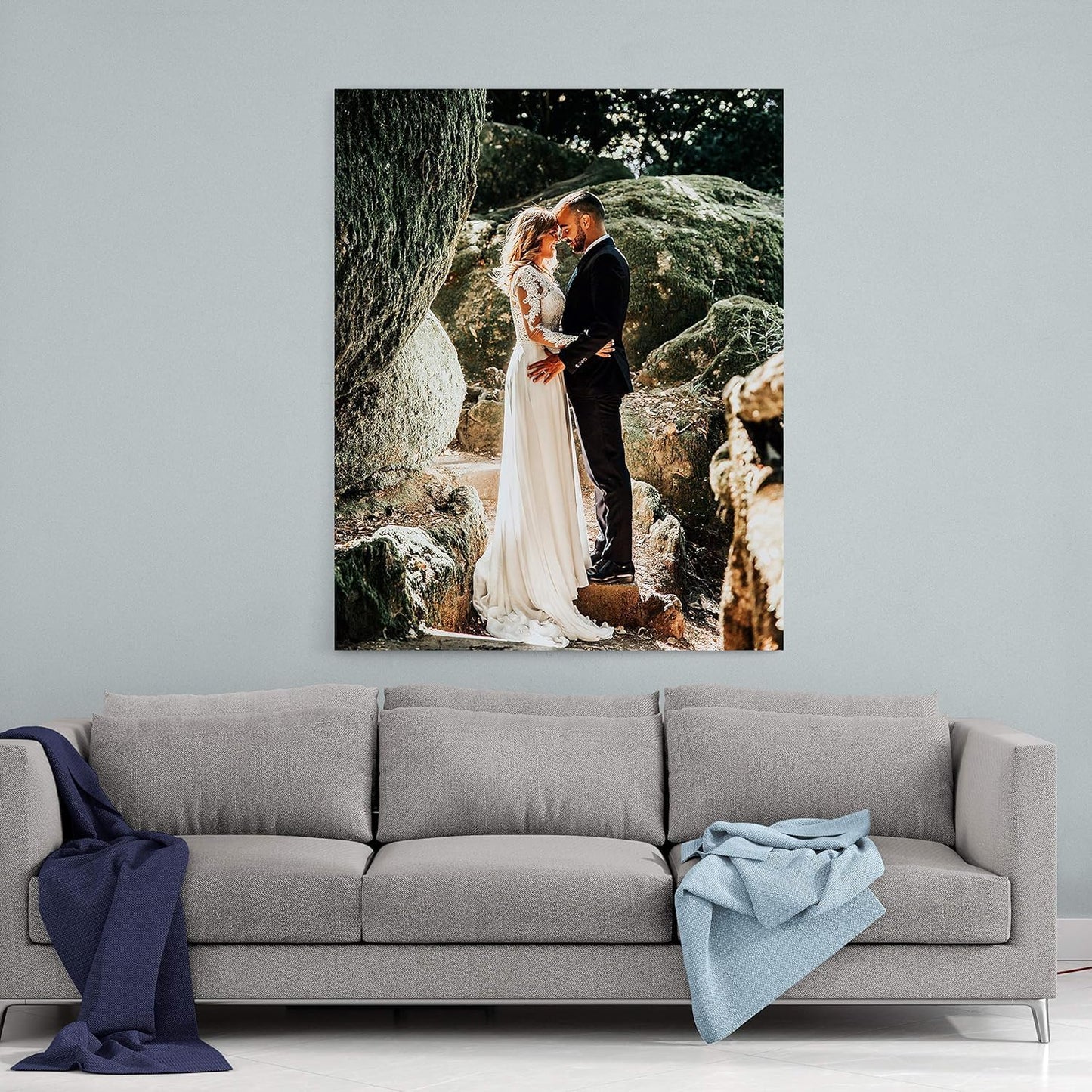 P&L ART Personalized Custom Canvas Prints - Transform Your Photos into Stunning Wall Art | Framed 12x12