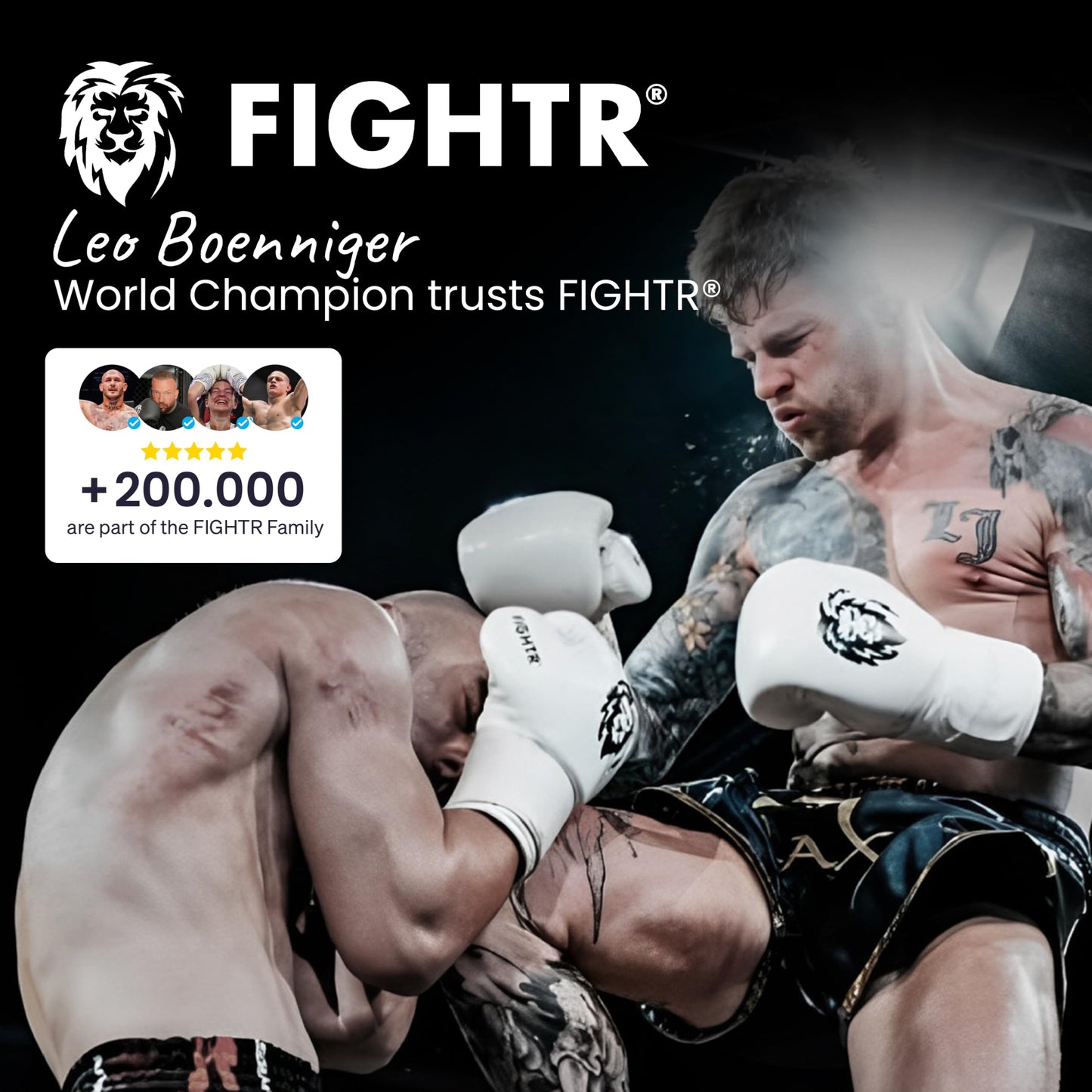 FIGHTR® Boxing Gloves - Maximum Protection & Stability | Boxing Gloves for Boxing, MMA, Muay Thai & Kickboxing | Sizes 8-16 oz