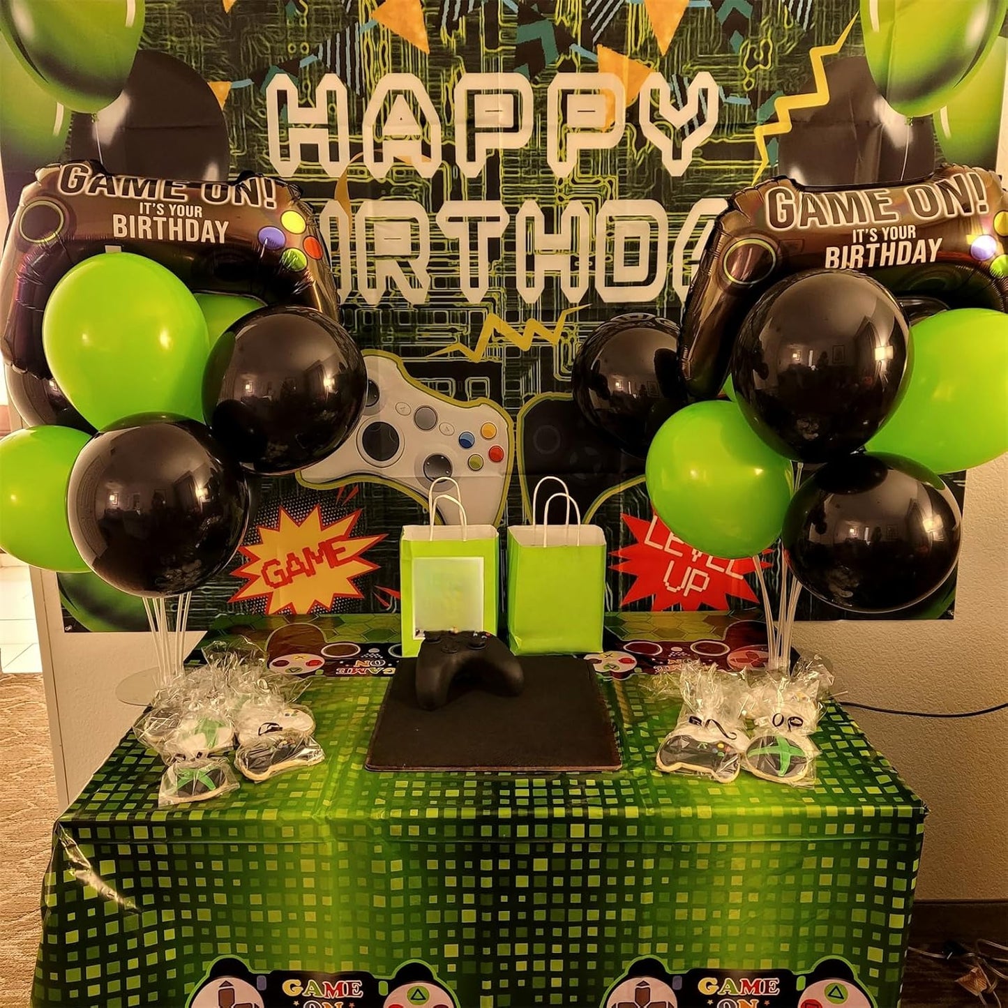 Skiennix Video Game Party Balloons - Giant Controller Mylar Foil | 5-Piece Set for Kids' Birthday Decor