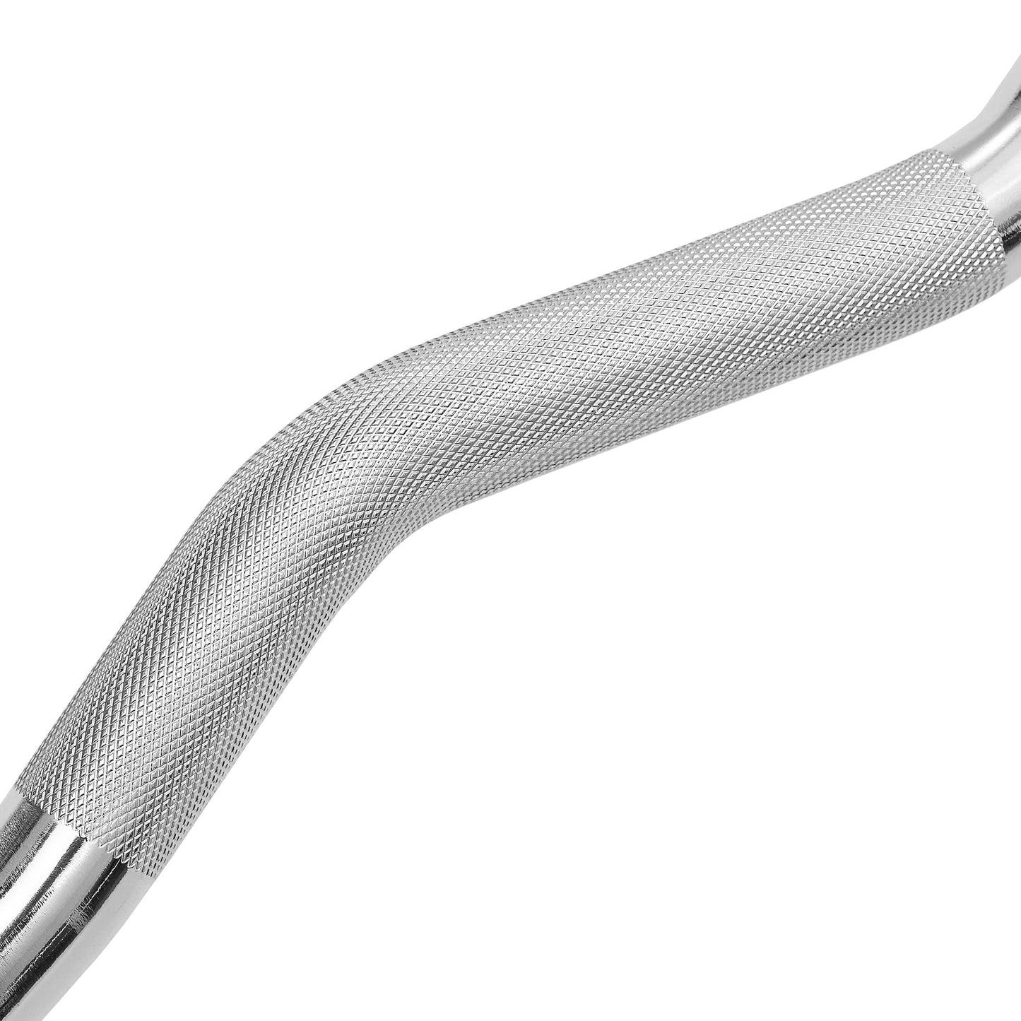 Philosophy Gym Rubber Fixed Barbell, 10 LB Pre-Loaded Weight EZ Curl Bar for Strength Training & Weightlifting